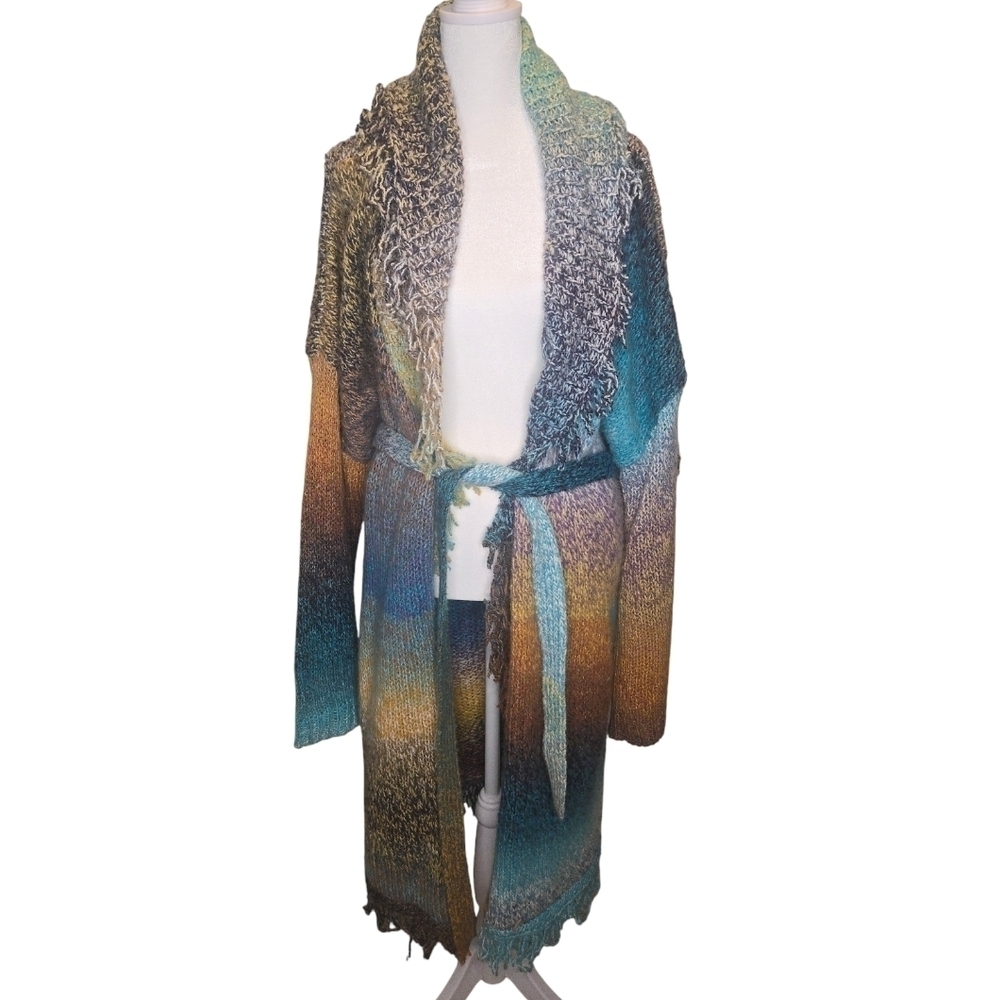 Greylin For Anthropologie Natalia Fringed Cardigan Size 2X